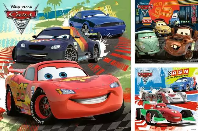 Worldwide Racing Fun 3x49 Piece Puzzles