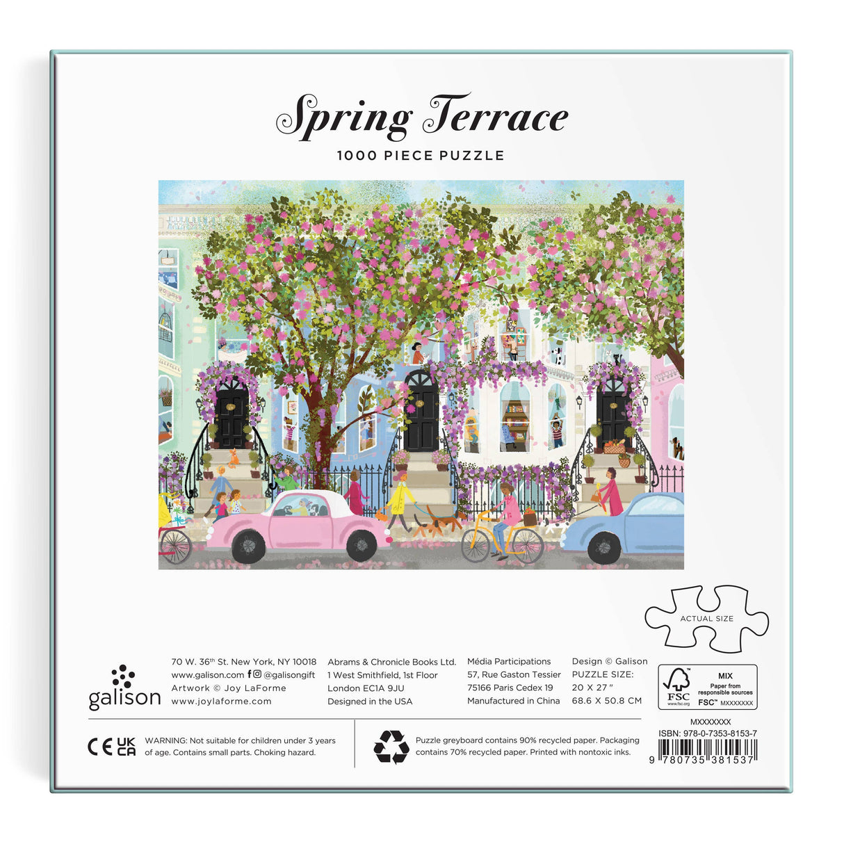 Galison - Joy Laforme Spring Terrace 1000 Piece Puzzle