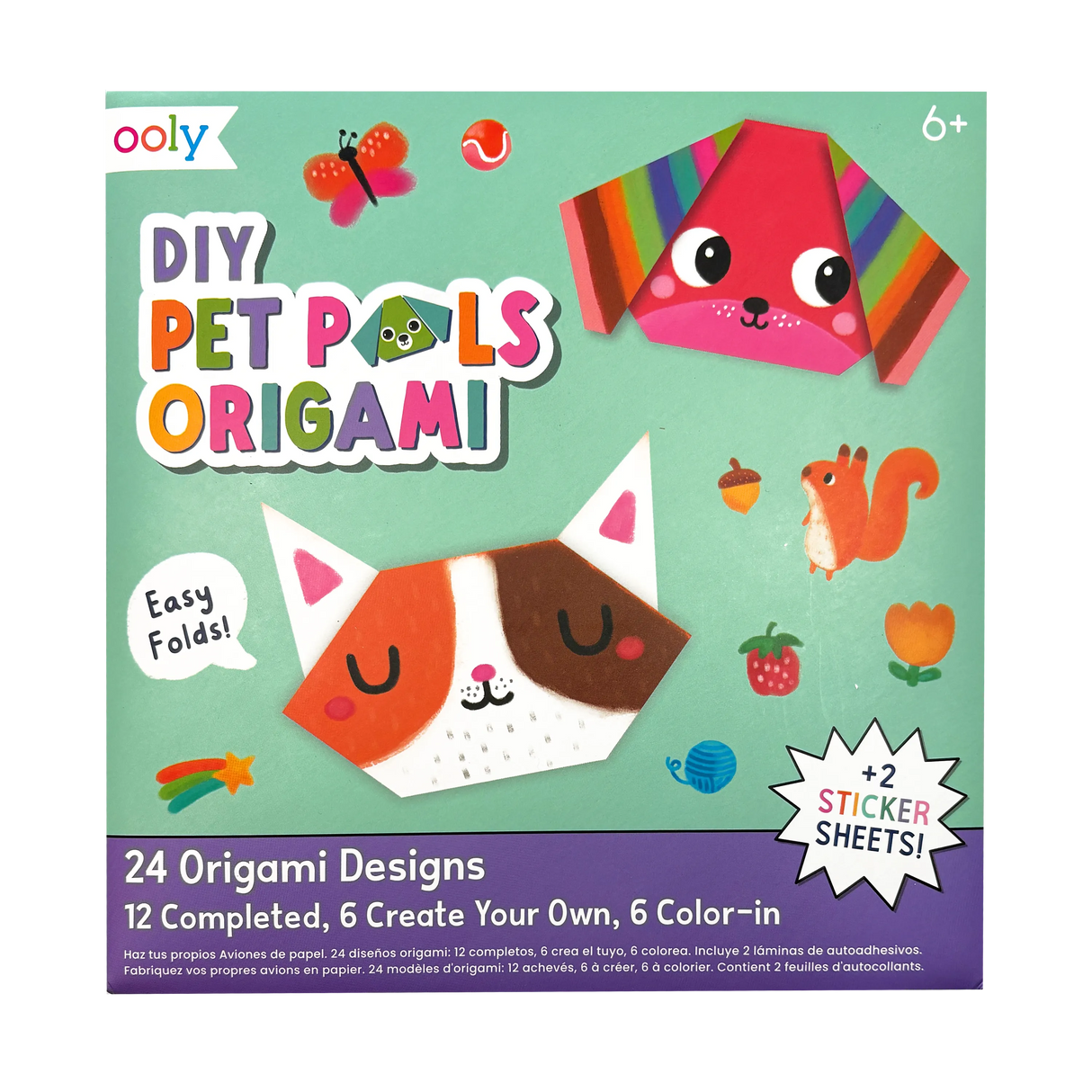 OOLY - D.I.Y. Pet Pals Origami - Set of 24 Designs