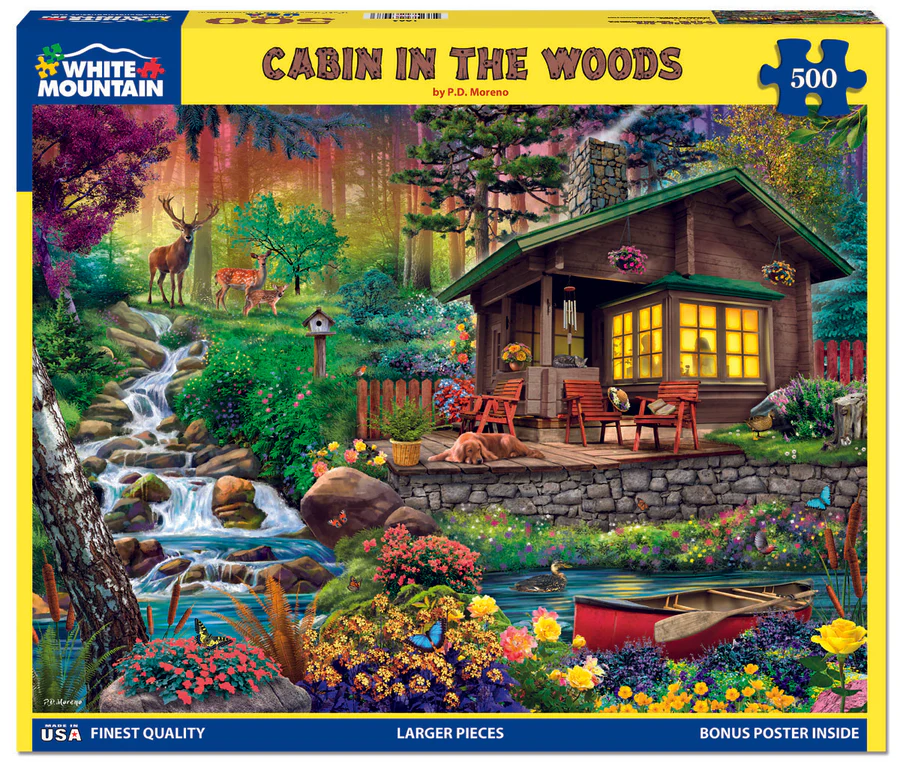 White Mountain Cabin In The Woods 500 Piece Puzzle