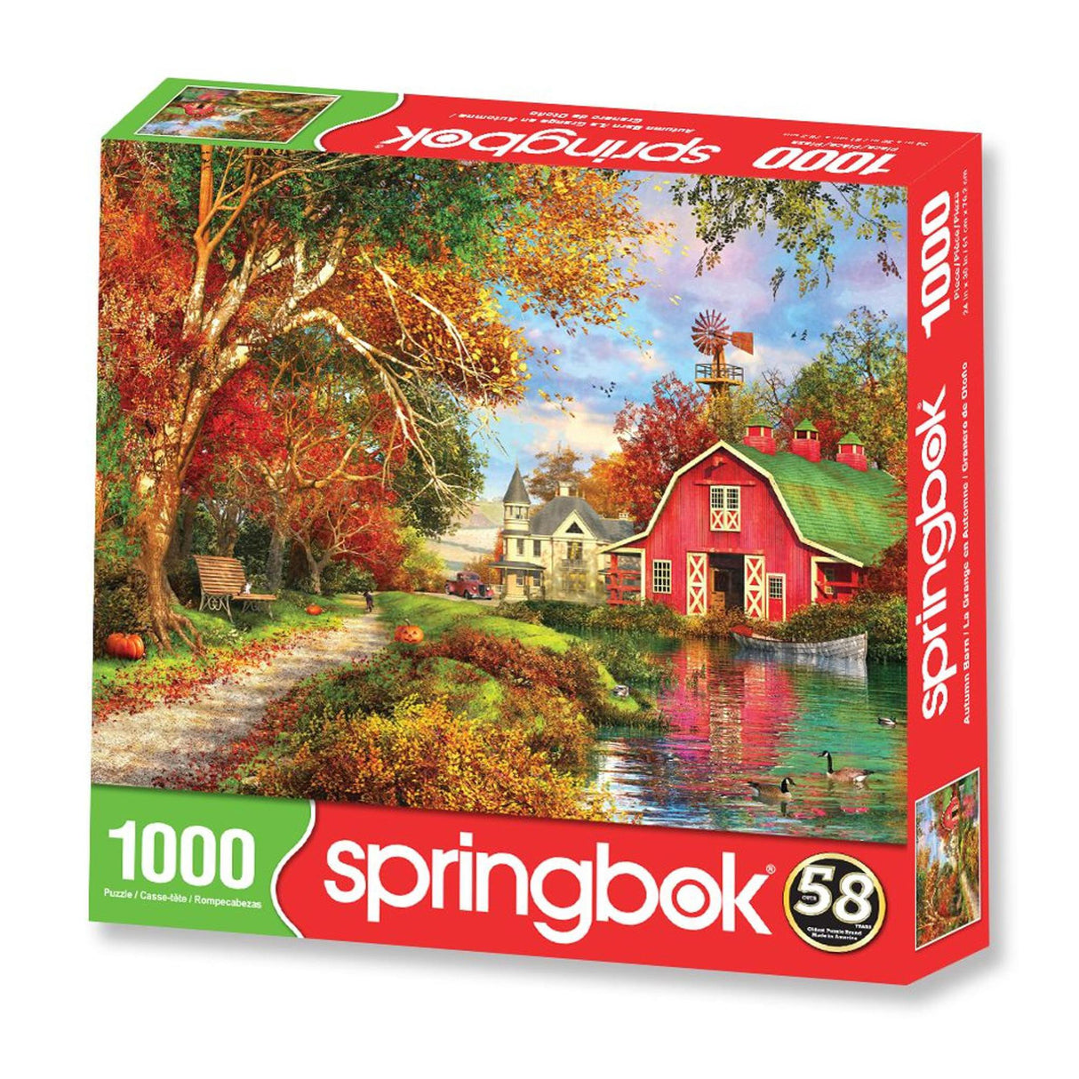 Springbok Autumn Barn 1000 Piece Jigsaw Puzzle