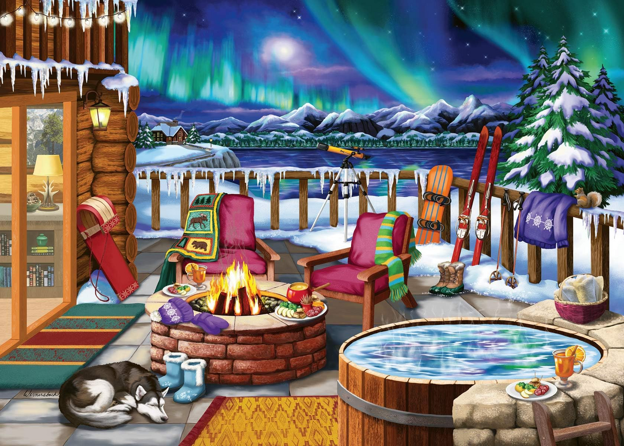 Ravensburger Northern Lights Puzzle - 500 Piece Large Format | Vivid Imagery | Easy-to-Handle Pieces | Ideal for Relaxation and Family Fun | Features Artwork by Nancy Wernersbach