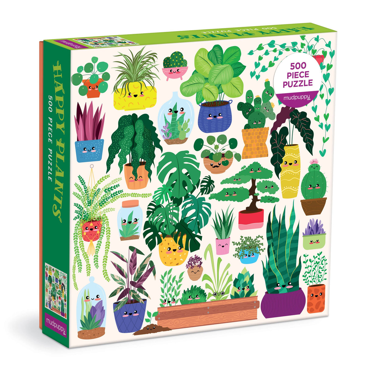 Mudpuppy - Happy Plants 500 Piece Family Puzzle