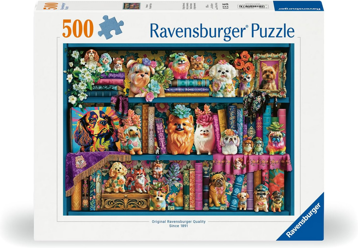 Ravensburger Precious Porcelain Pups 500 Piece Jigsaw Puzzle | Sturdy, Glare-Free Design | FSC-Certified Sustainable Product