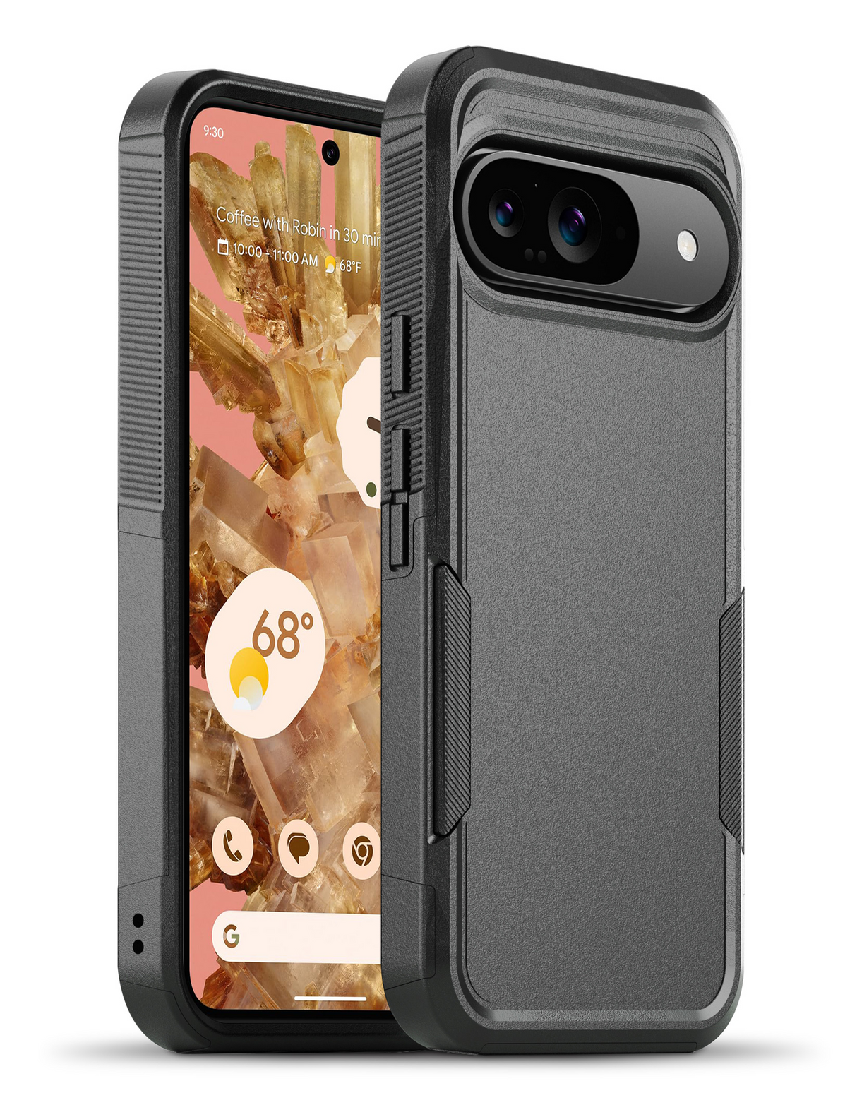 xBase Pixel 9/9 Pro ProTech Dual Layer Rugged Armor Protective Case - Black
