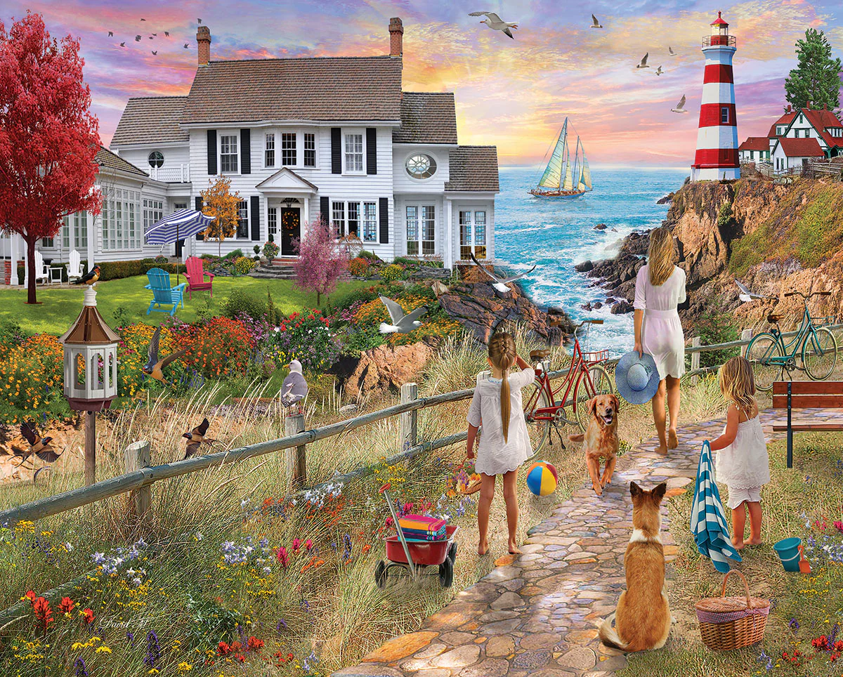 White Mountain Puzzles Beach Path 1000 Piece Jigsaw Puzzle