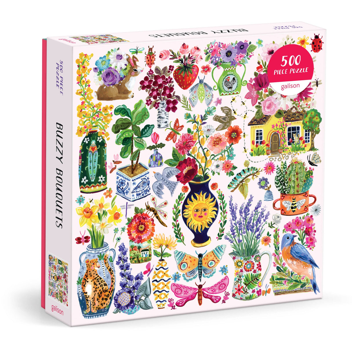 Galison - Buzzy Bouquets 500 Piece Puzzle