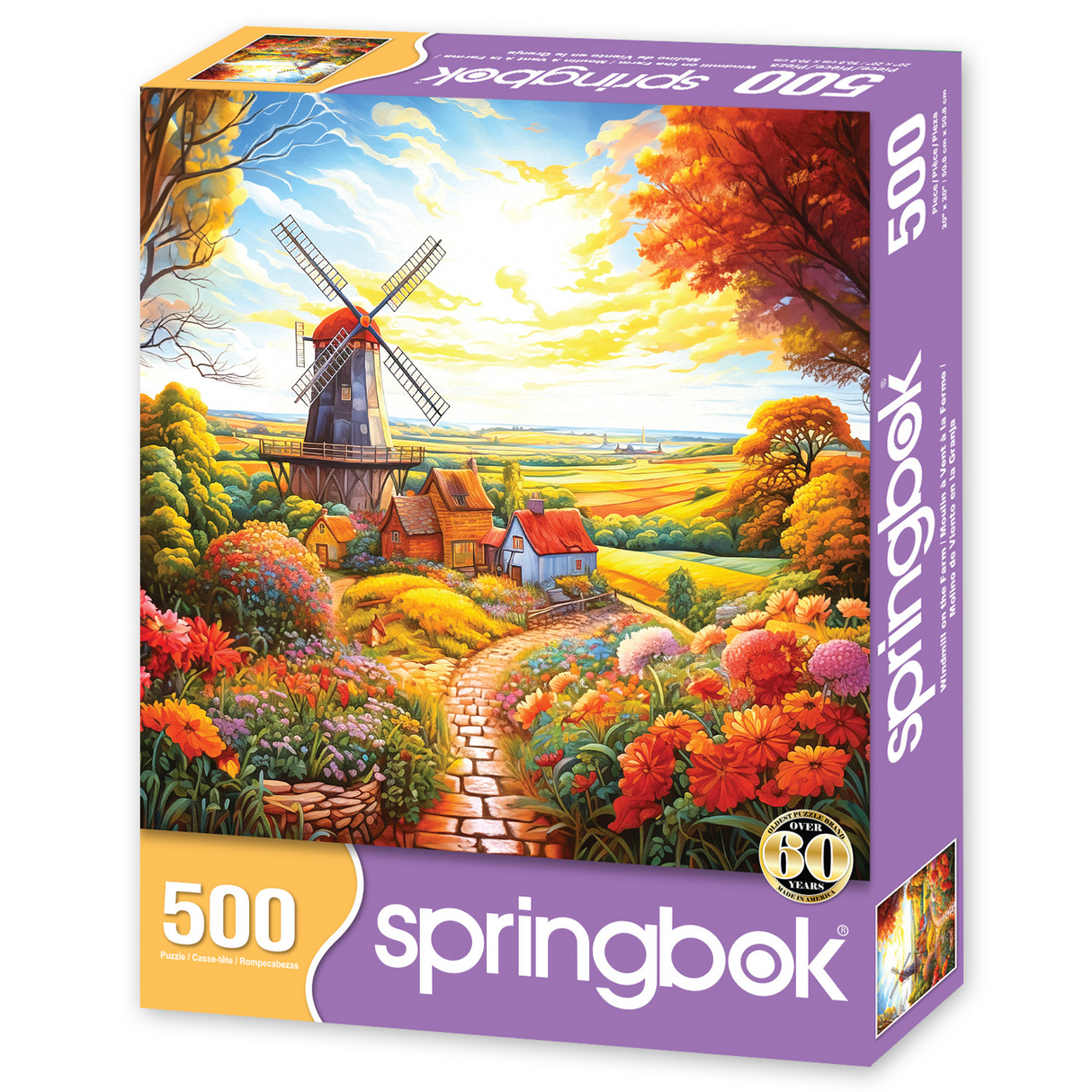 Springbok Windmill On The Farm 500 Pc Puzzle