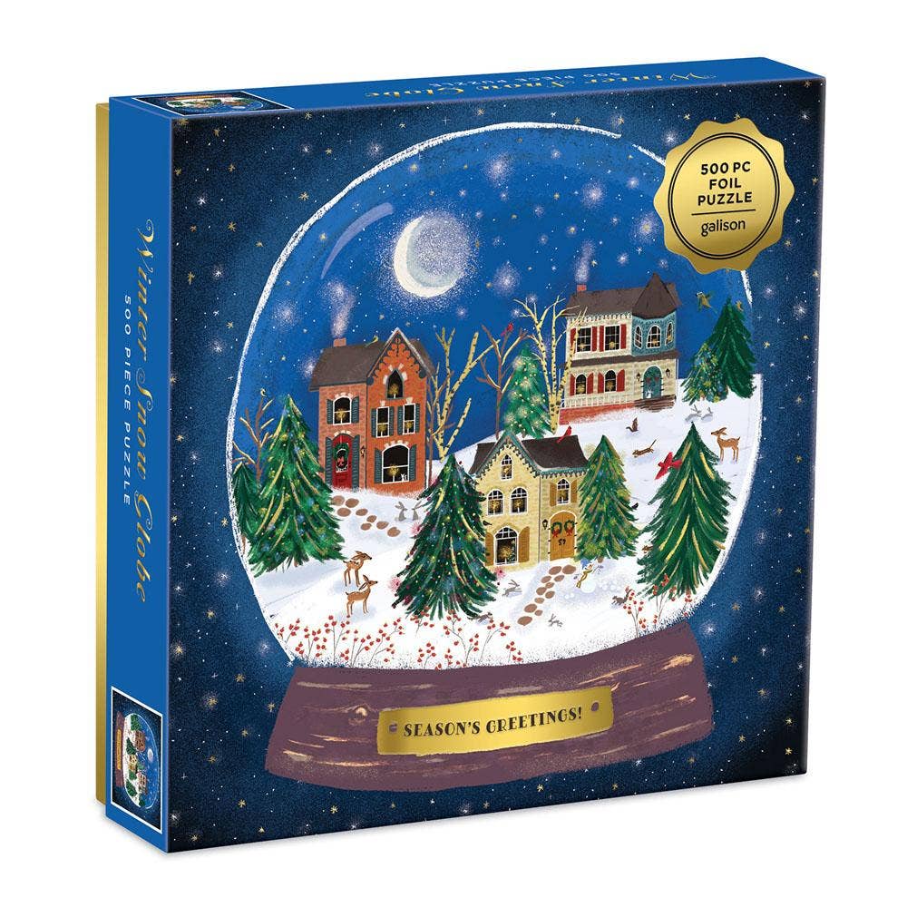 Galison - Winter Snow Globe 500 Piece Puzzle
