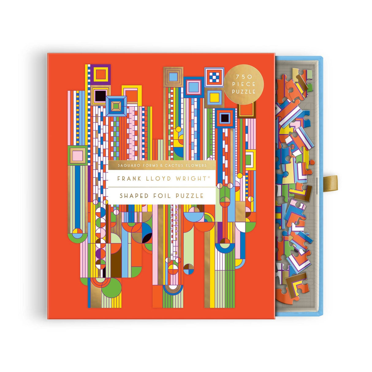 Galison - Frank Lloyd Wright Saguaro Cactus & Forms 750 Piece Shaped Foil Puzzle