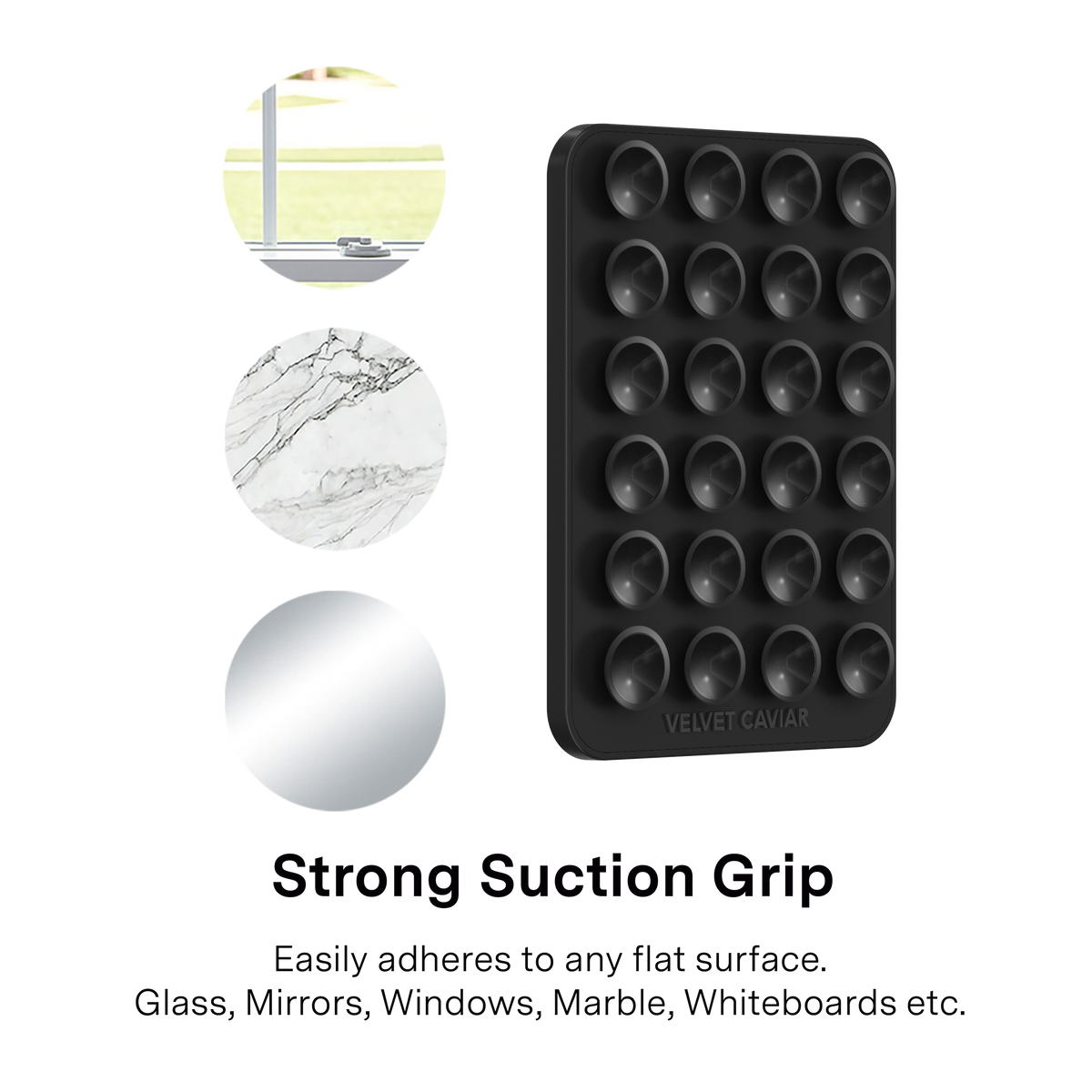 VELVET CAVIAR - Magnetic Suction Phone Mount- Black