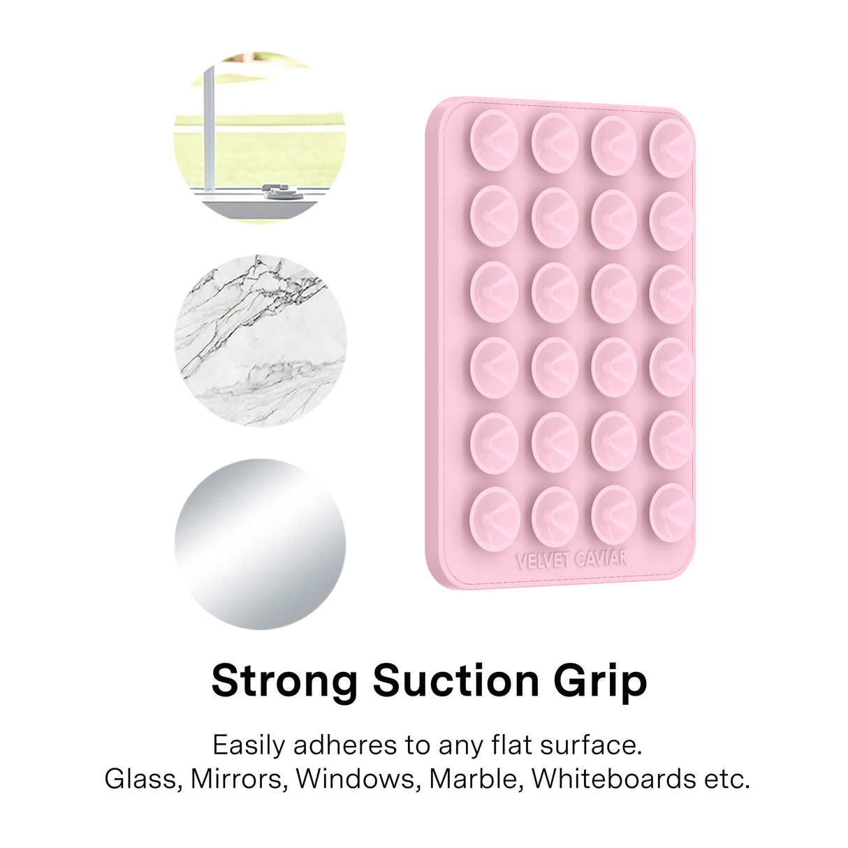 VELVET CAVIAR - Magnetic Suction Phone Mount- Strawberry Milk
