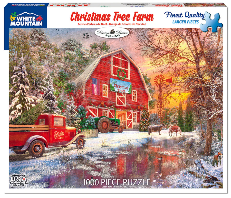 White Mountain Puzzles Christmas Tree Farm 1000 Piece Jigsaw Puzzle