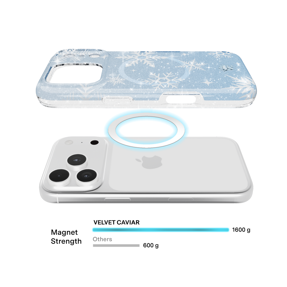 VELVET CAVIAR - IPhone 17 Pro MagSafe Case - Snow Angel Glitter