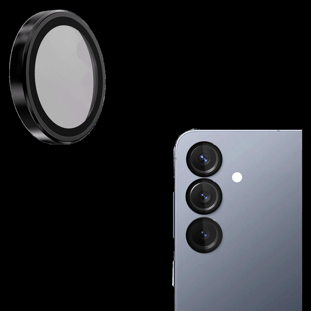 Gadget Guard - Camera Lens Protector for Samsung Galaxy S25 - Black