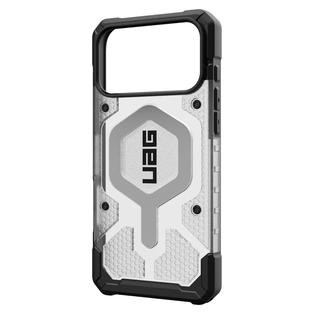 Urban Armor Gear (UAG) - Pathfinder Clear MagSafe Case for Apple iPhone 17 Pro Max - Ice and Silver