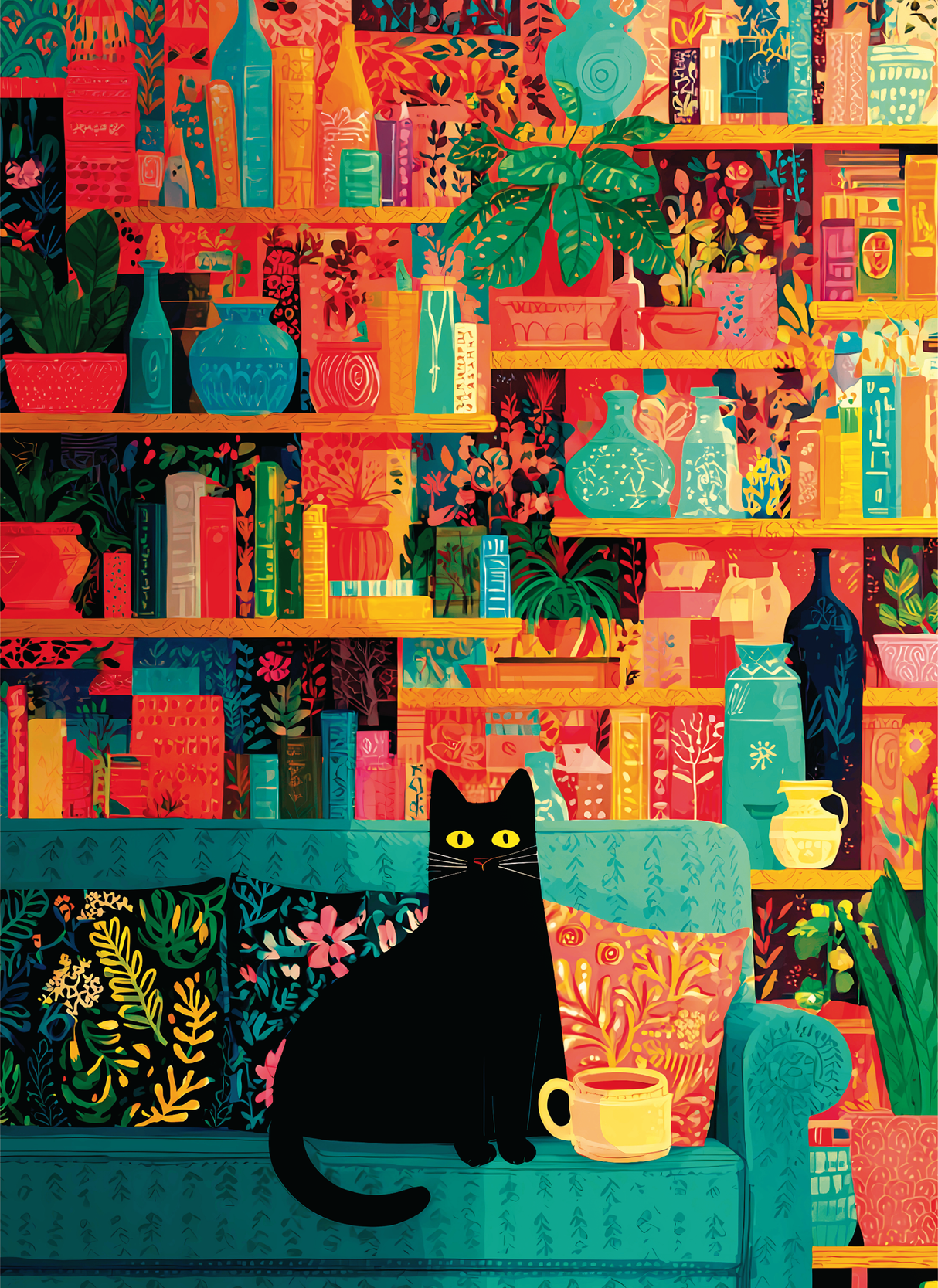 Final Piece Puzzles - No. 12 - Coffee Cat Library