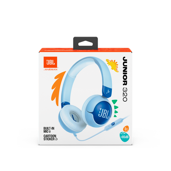 JBL - JR 320 Youth On Ear Wired Headphones - Blue