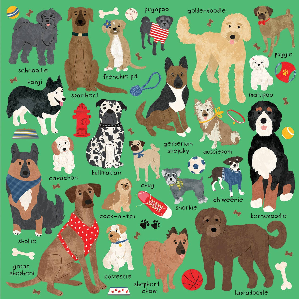 Mudpuppy - Doodle Dog And Other Mixed Breeds 500 Piece Family Puzzle