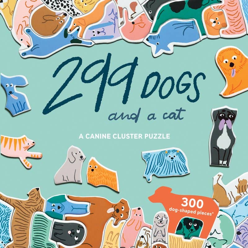 Galison - 299 Dogs (and a Cat) 300 Piece Cluster Puzzle