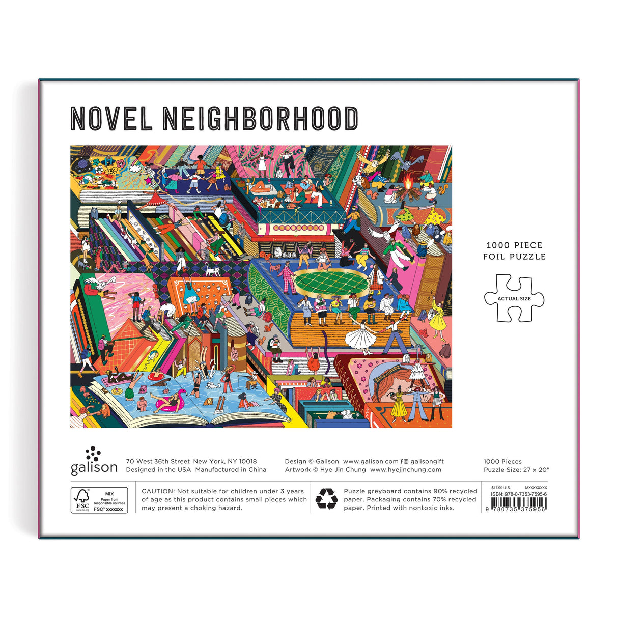 Galison - Novel Neighborhood 1000 Piece Foil Puzzle