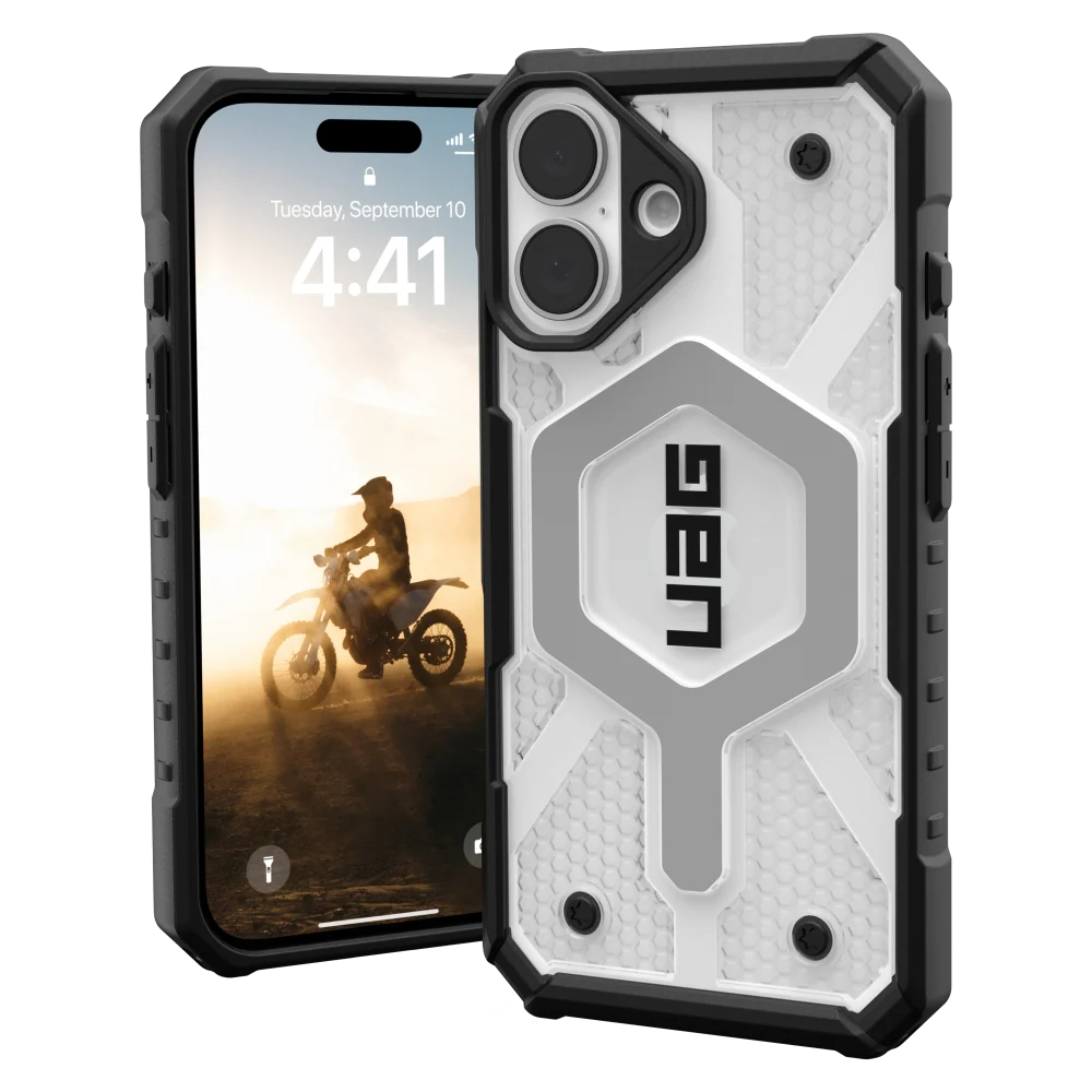 Urban Armor Gear (UAG) - Pathfinder Clear MagSafe Case for Apple iPhone 16 - Ice