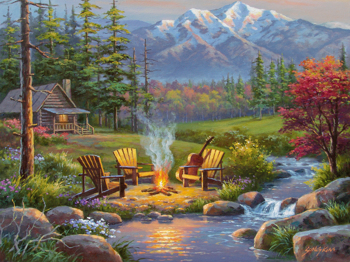 Ravensburger - Riverside Livingroom | 750 Piece Large Format Jigsaw Puzzle