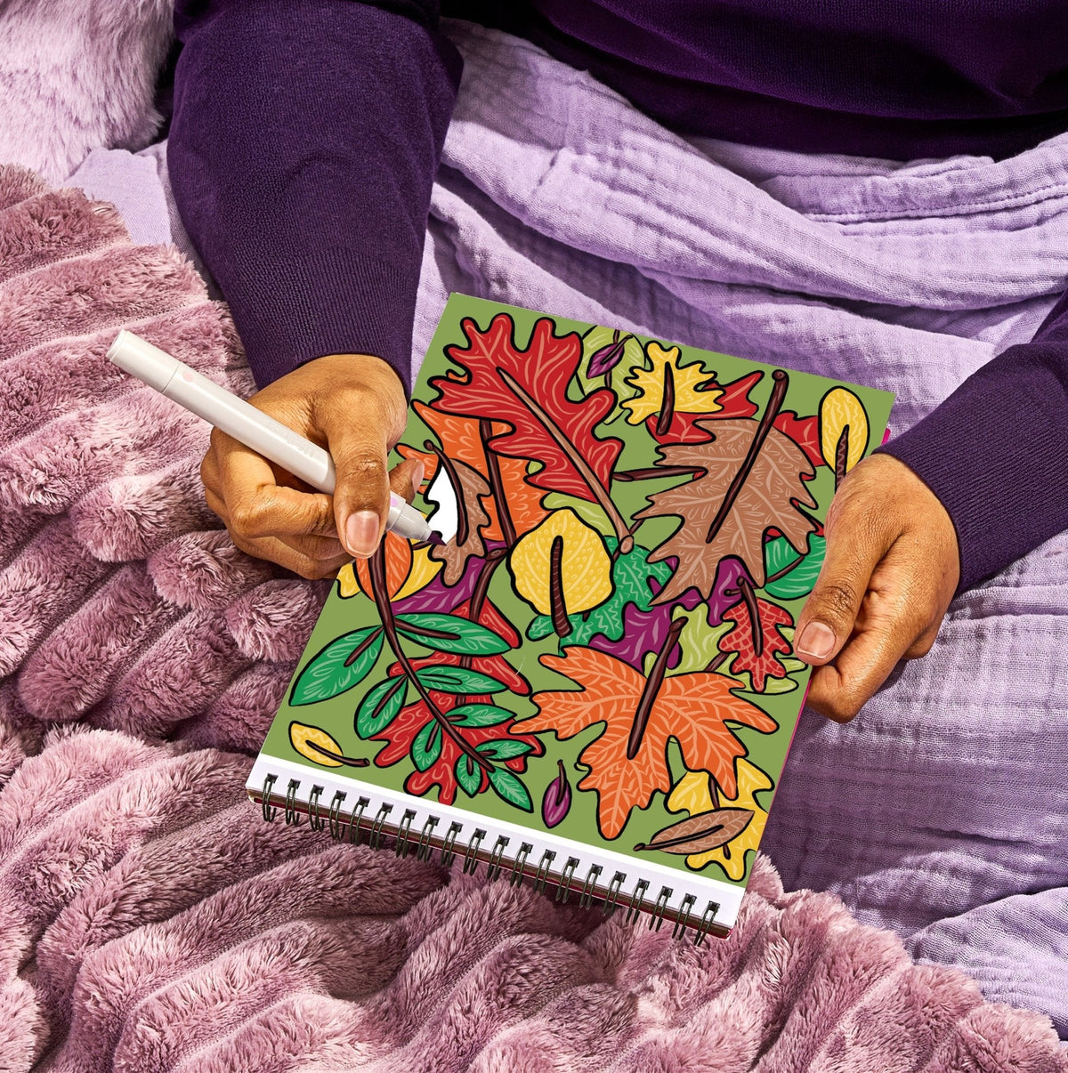 Lifelines FlowArt Scented Color-to-Reveal Fall is in the Air art pad - inside scene 3