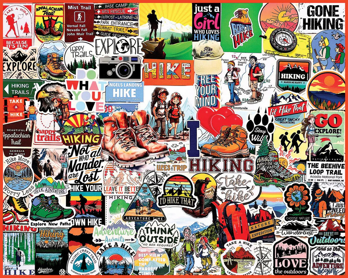 White Mountain Puzzles - I Love Hiking - 1000 Piece Jigsaw Puzzle