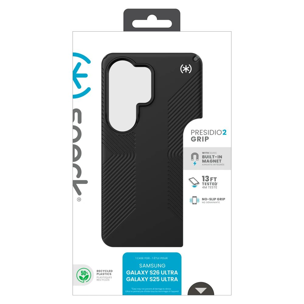 Speck - Presidio2 Grip Case with Magnet for Samsung Galaxy S26 Ultra - Black
