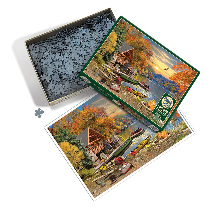 Cobble Hill 1000 Piece Puzzle - Lakeside Retreat - Sample Poster Included
