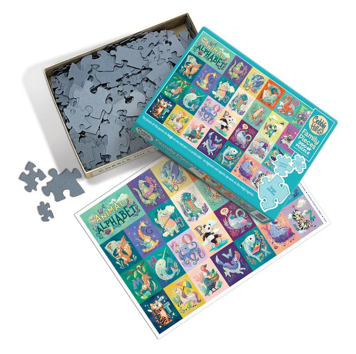 Cobble Hill Animal Alphabet 350 Pieces Family Puzzle