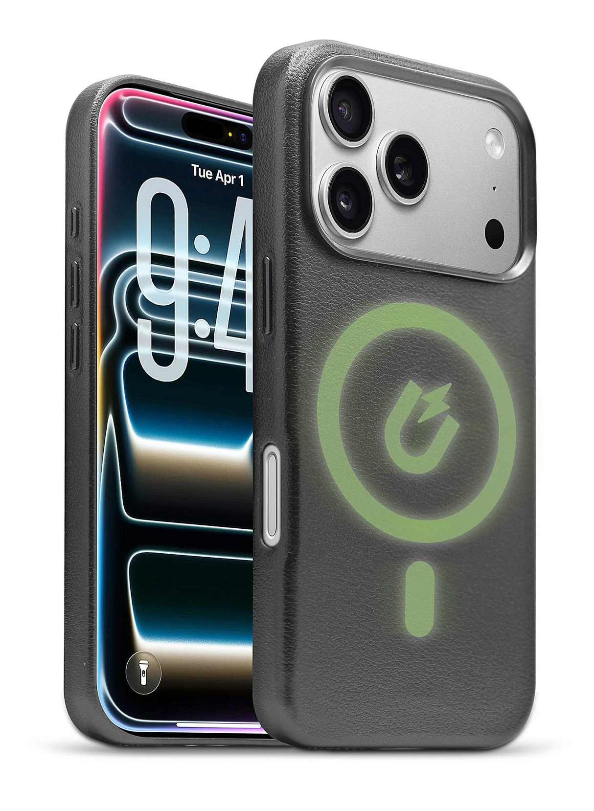 xBase iPhone 17 Pro Max - Leather MagSafe Compatible Case - Black