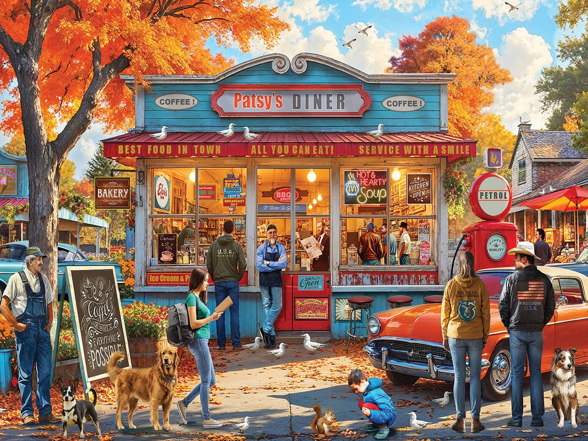White Mountain Puzzles - Patsy’s Diner - 500 Piece Jigsaw Puzzle