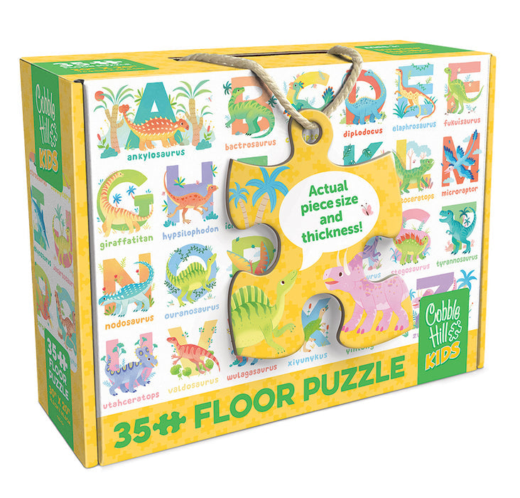 Cobble Hill Dinosaur Alphabet (35pc Floor Puzzle | Rope Handle)