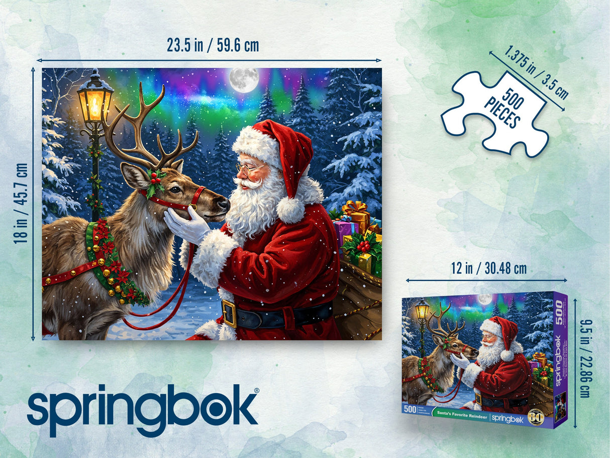 Springbok Santa's Favorite Reindeer 500 Piece