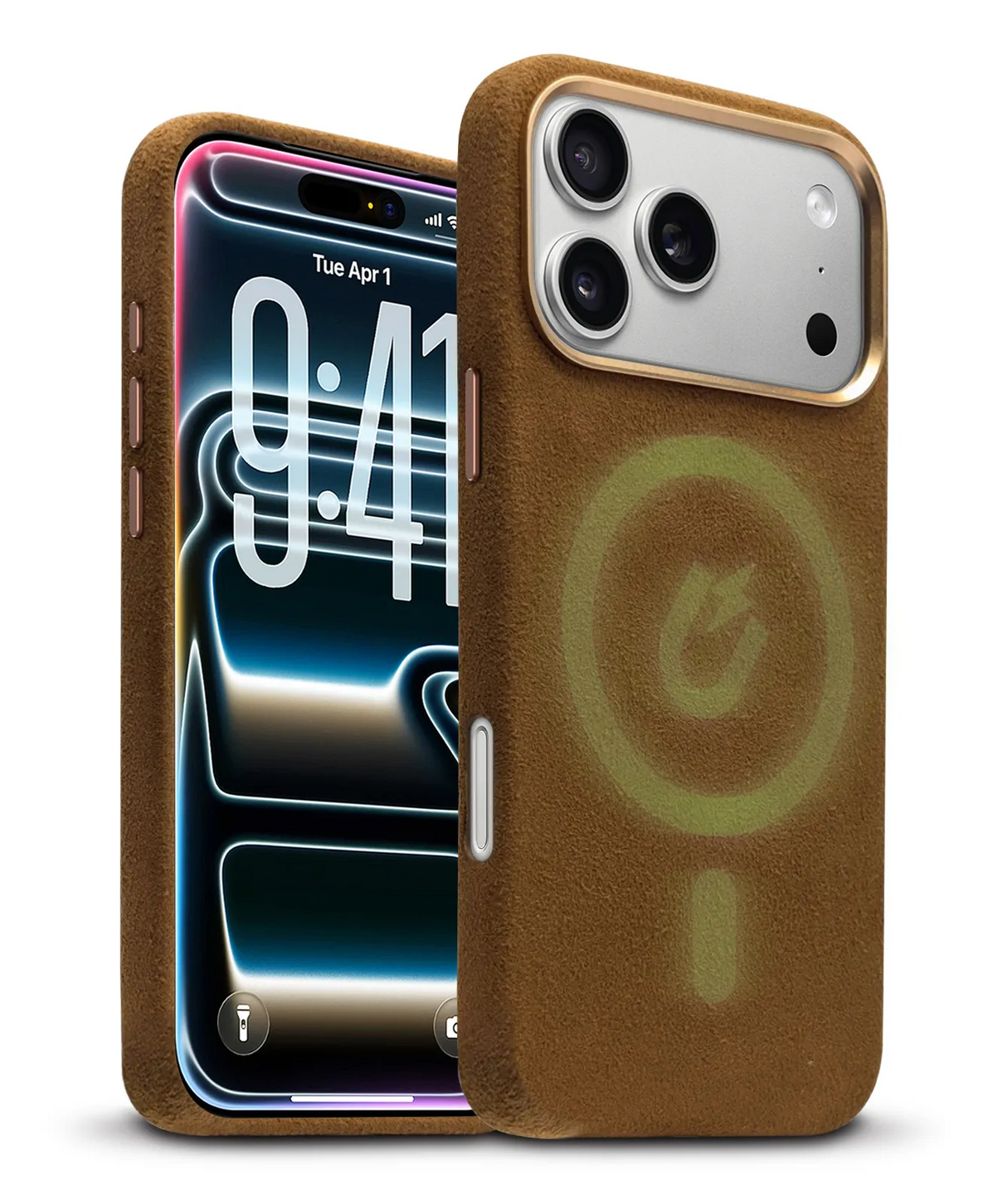 iPhone 17 Pro Max - Suede MagSafe Compatible Case - Brown