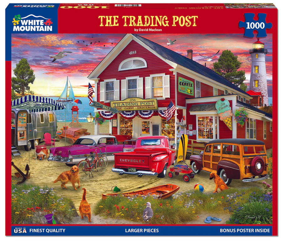 White Mountain Puzzles - The Trading Post (1882pz) - 1000 Piece Jigsaw Puzzle
