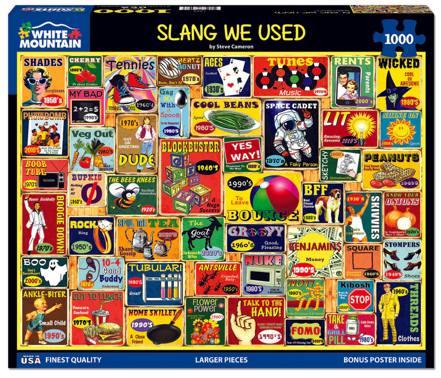 White Mountain Puzzles - Slang We Used (1885pz) - 1000 Piece Jigsaw Puzzle
