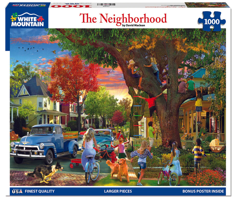 White Mountain Puzzles - The Neighborhood (1908pz) - 1000 Piece Jigsaw Puzzle