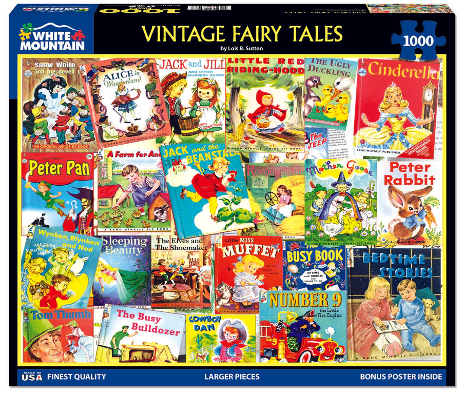 White Mountain Puzzles - Vintage Fairy Tales (1953pz) - 1000 Piece Jigsaw Puzzle