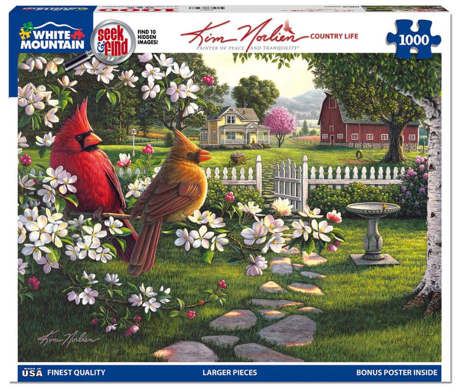 White Mountain Puzzles - Country Life Seek and Find (1964pz) - 1000 Piece Jigsaw Puzzle