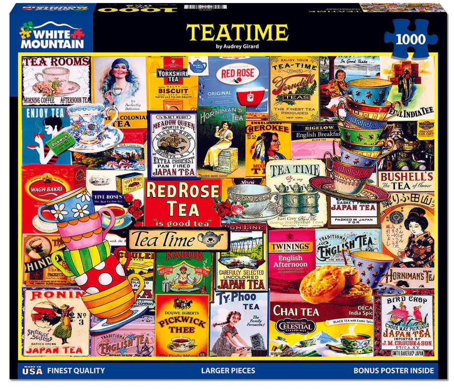 White Mountain Puzzles - Teatime (2068pz) - 1000 Piece Jigsaw Puzzle