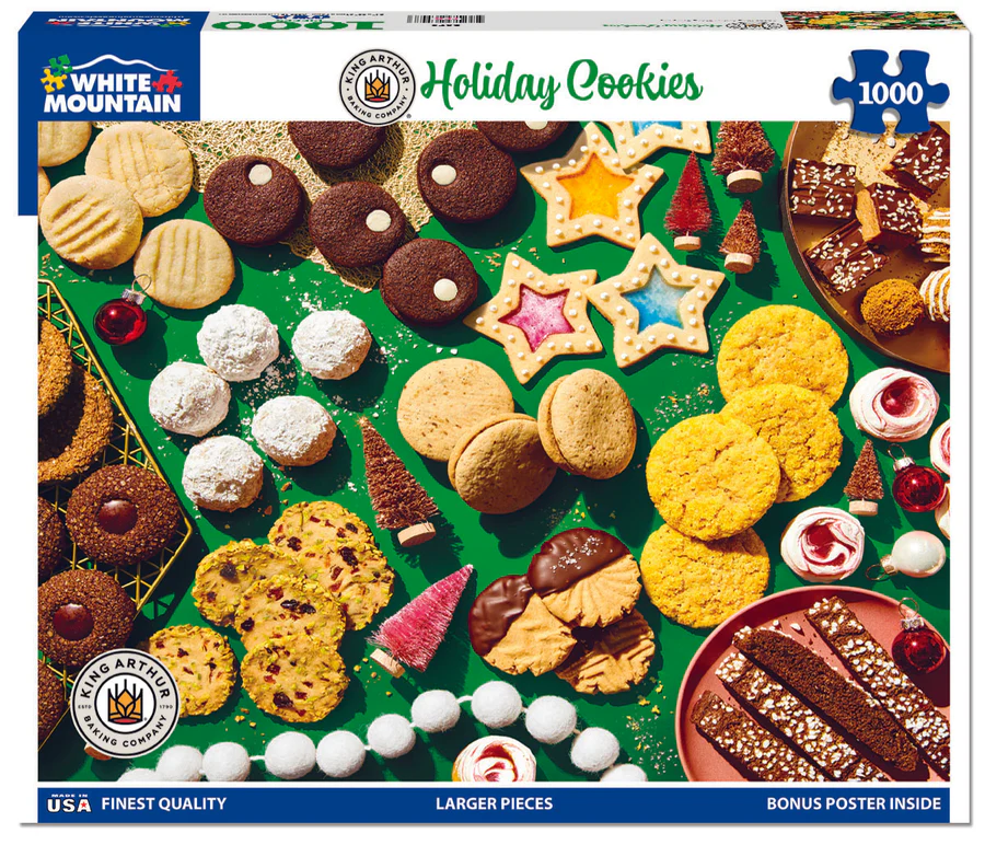 White Mountain Puzzles - Holiday Cookies - King Arthur (2079pz) - 1000 Piece Jigsaw Puzzle