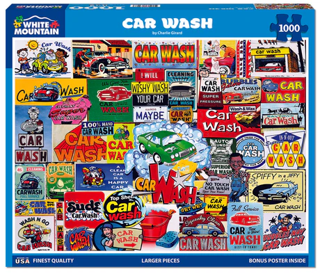 White Mountain Puzzles - Car Wash (2086pz) - 1000 Piece Jigsaw Puzzle