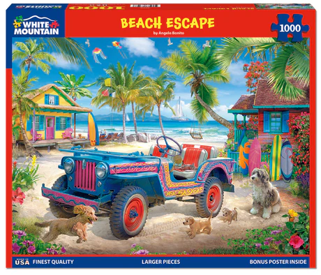 White Mountain Puzzles - Beach Escape (2098pz) - 1000 Piece Jigsaw Puzzle