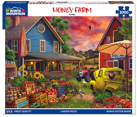 White Mountain Puzzles - Honey Farm (2099pz) - 1000 Piece Jigsaw Puzzle