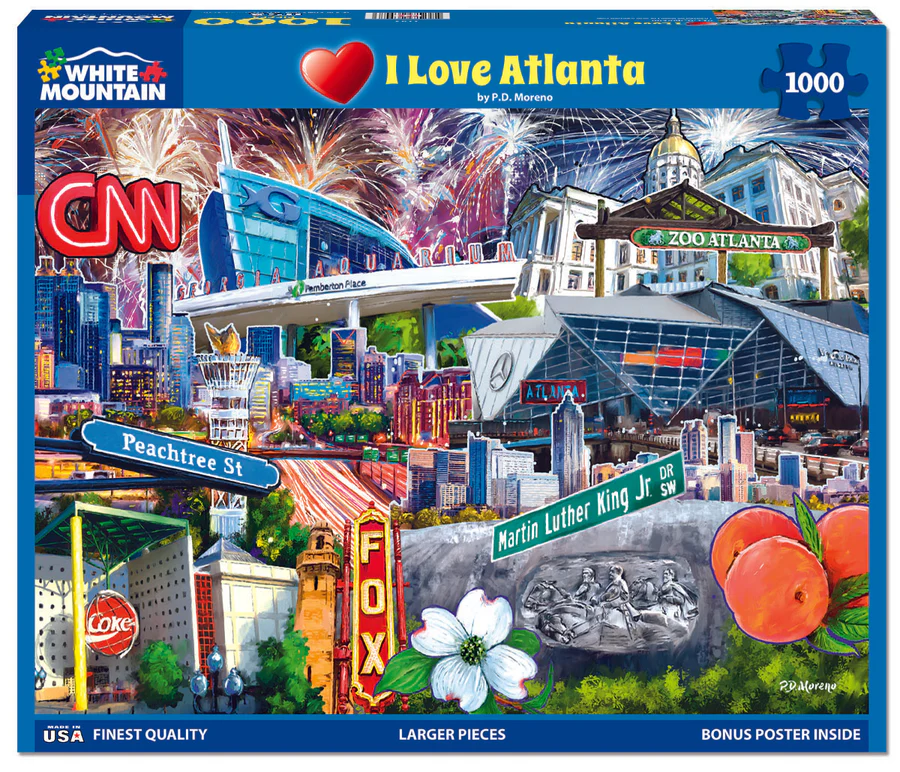 White Mountain Puzzles - I Love Atlanta (2143pz) - 1000 Piece Jigsaw Puzzle