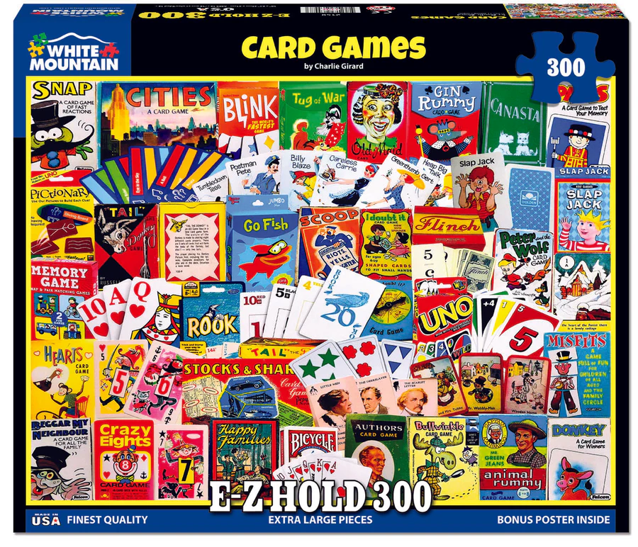 White Mountain Puzzles - Card Games (2150pz) - 300 Piece Jigsaw Puzzle