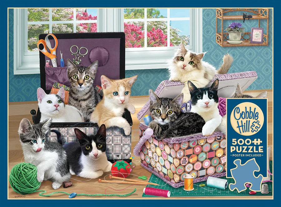 Cobble Hill Crafty Kittens | 500 Piece